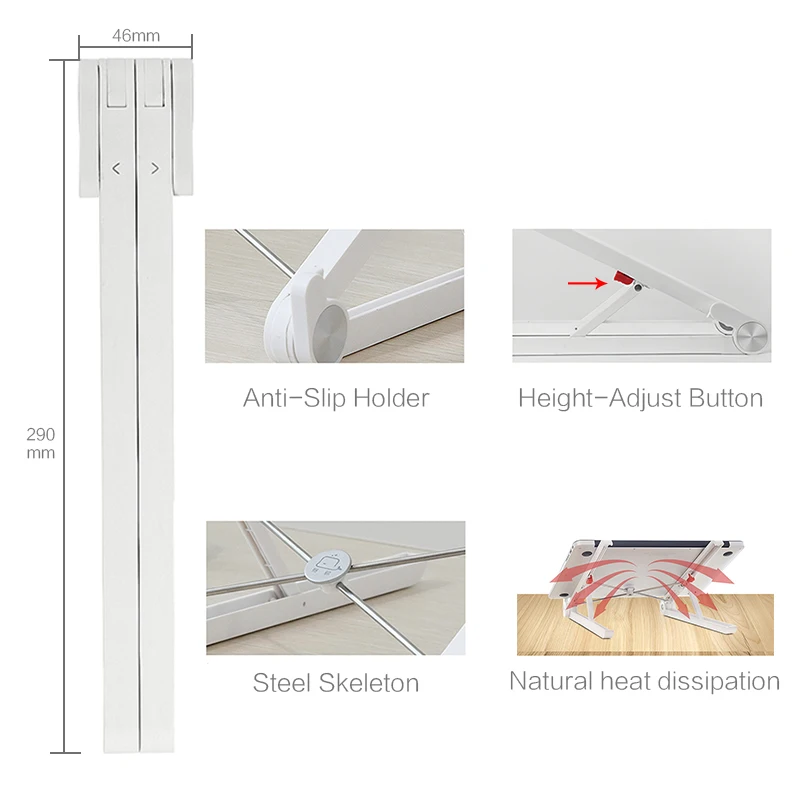 LARICARE X1 ноутбук Стенд складной Портативный Регулируемый Lapdesk для ноутбука, офис Lapdesk. Эргономичный Тетрадь стенд