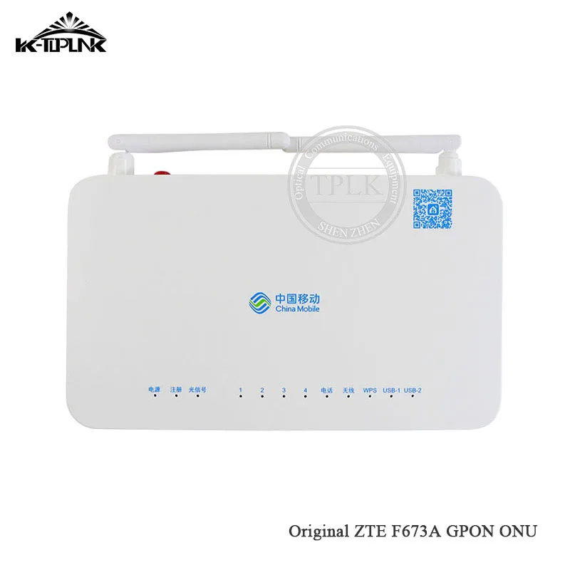 Используется ONU для zte F673A V2 GPON ONU ONT маршрутизатор 4GE+ 1Tel+ USB+ wifi класс B+ такая же Функция как ZXHN F660 F623 F663N китайский мобильный логотип