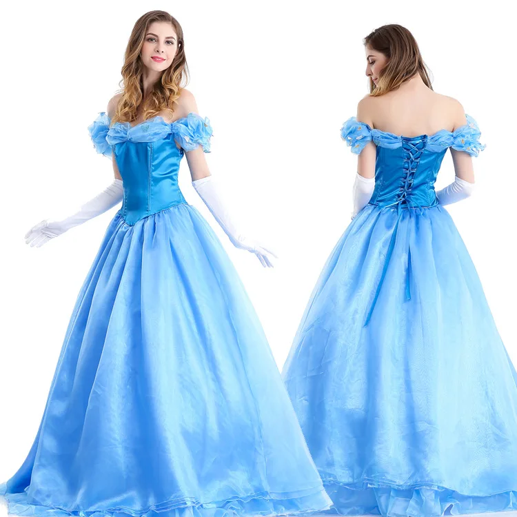 New 2016 Custom Made Women Halloween Cosplay Adult Princess Cinderella 