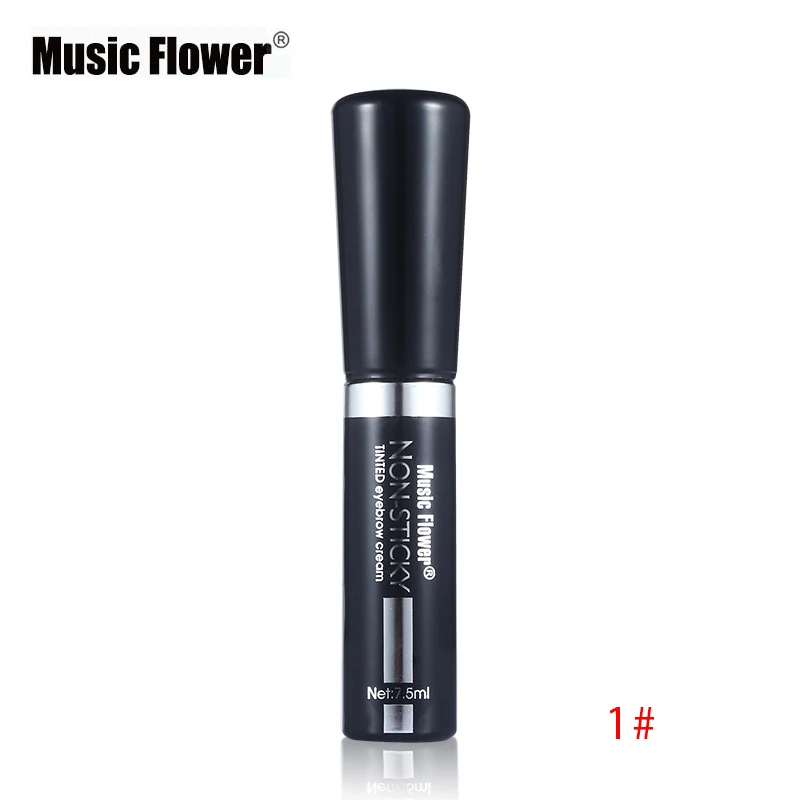 Music Flower Eye Makeup крем-краска для бровей гелевая тушь для ресниц Макияж Водонепроницаемый корректор для бровей ручка длительная Косметика с кисточкой - Цвет: 01 Black