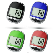 50 шт./лот, ЖК-дисплей, шагомер, шагомер, расстояние ходьбы, калорий, километр, счетчик, шагомер, большой экран, цветной