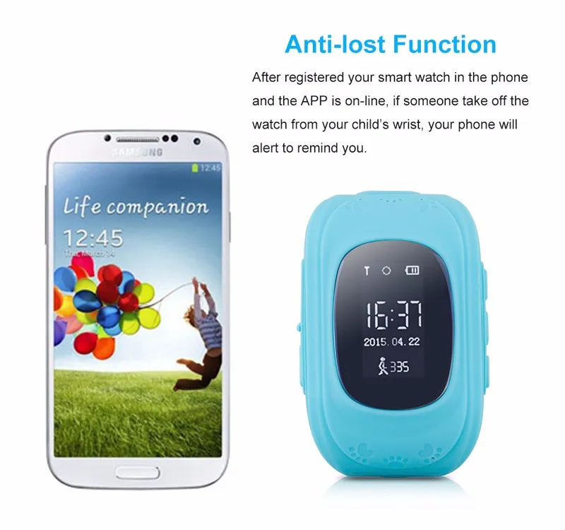 Spy GSM Smart Phone Watch Children Kid Wristwatch Q50 GPS Locator Tracker Bracelet Child Anti-Lost Smartwatch For Apple Android