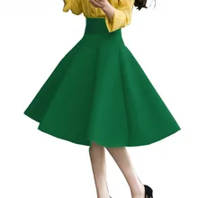 Элегантная плиссированная юбка с высокой талией, зеленые, черные, белые расклешенные юбки длиной до колена, модные женские юбки Faldas Saia 5xl размера плюс, женские юбки