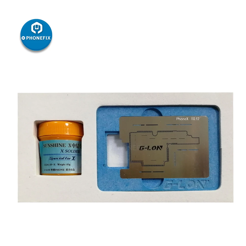 G-Lon iPhone X Middle Board BGA Reballing Stencil Set (4)