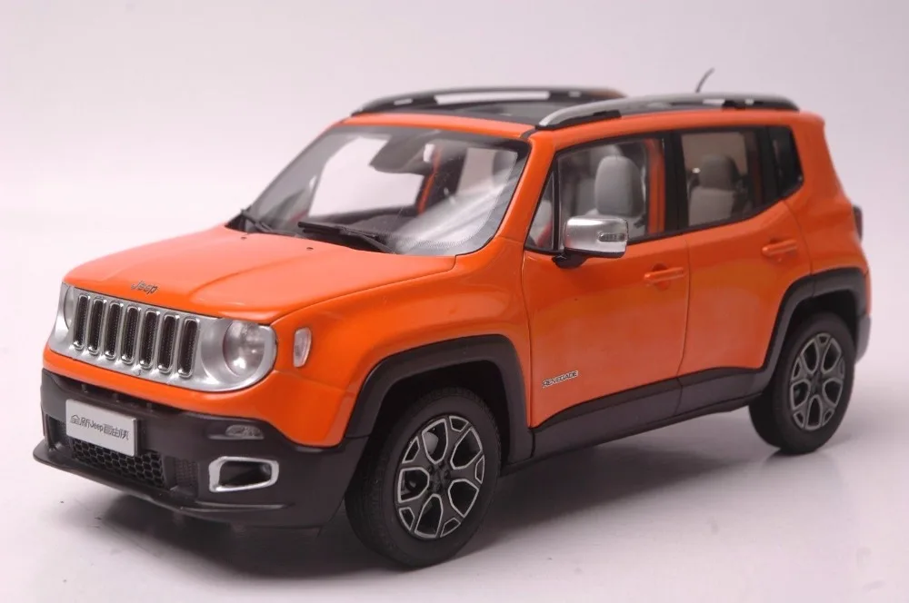 

1:18 Diecast Model for Jeep Renegade 2016 Orange SUV Alloy Toy Car Miniature Collection Gift