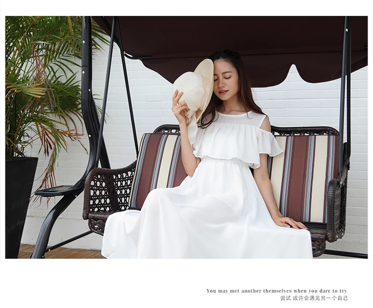 white Off The Shoulder High Waist Strapless Long Dress 