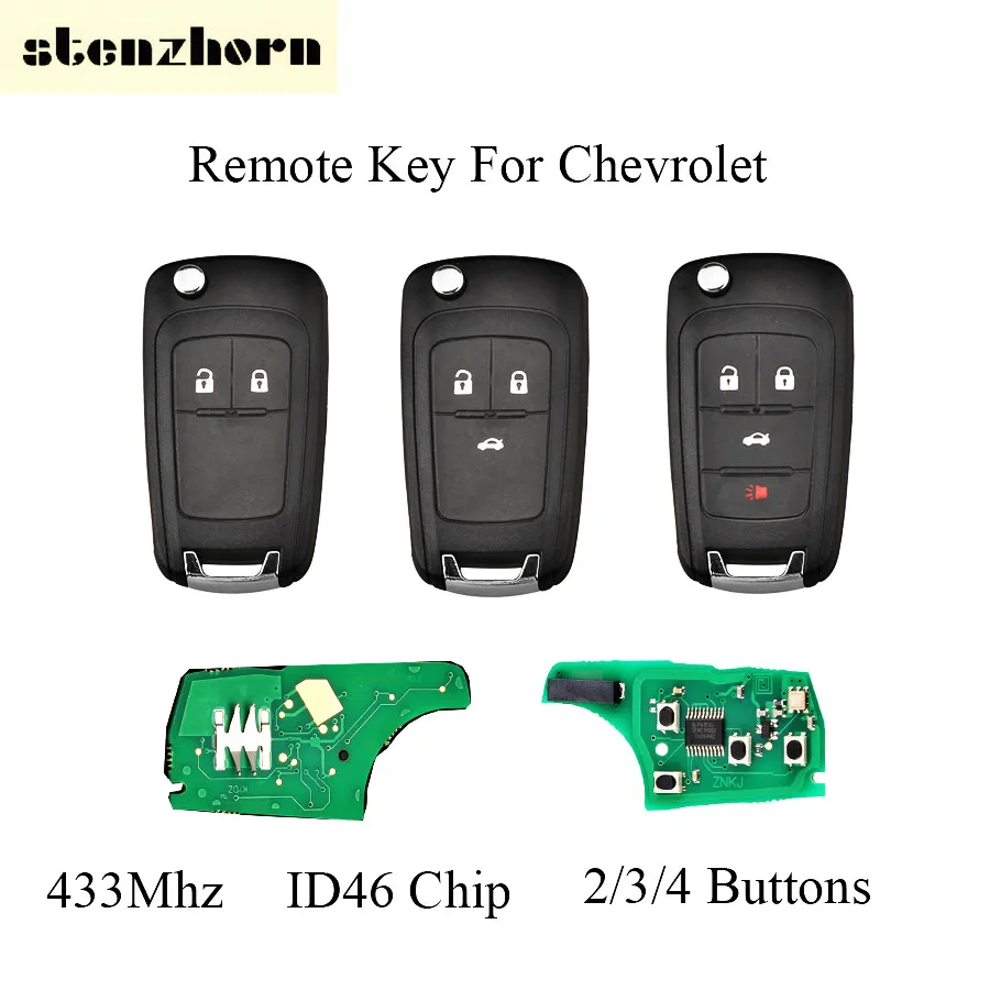 Stenzhorn 2/3/4 Buttons Remote Replace Key For Chevrolet Malibu Cruze