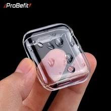 ProBefit Protector case For Apple Watch 5 4 3 2 1 40MM 44MM 360 Clear TPU Cover Full Case For Iwatch 5 4 3 2 1 38MM 42MM