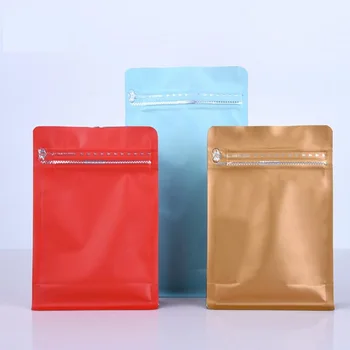 

1/0.5 Pound Eight Side Seal Aluminum Foil Stand Up Bag With Zipper 10pcs/lot Grains Nut Snack Coffee Chocolate Food Packing Bag