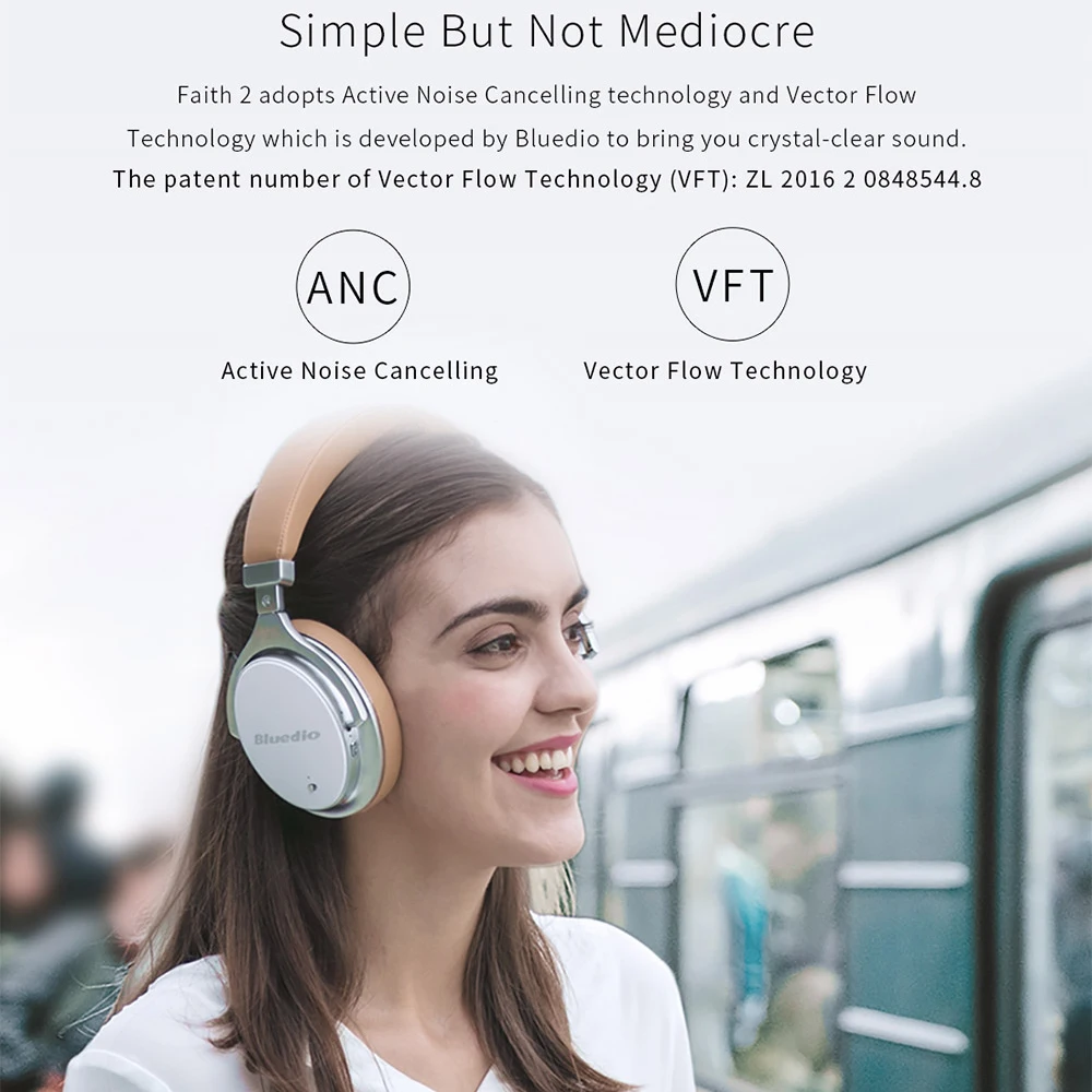 Bluedio F2 Беспроводной Bluetooth наушники активного Шум отмена бас стерео с функцией