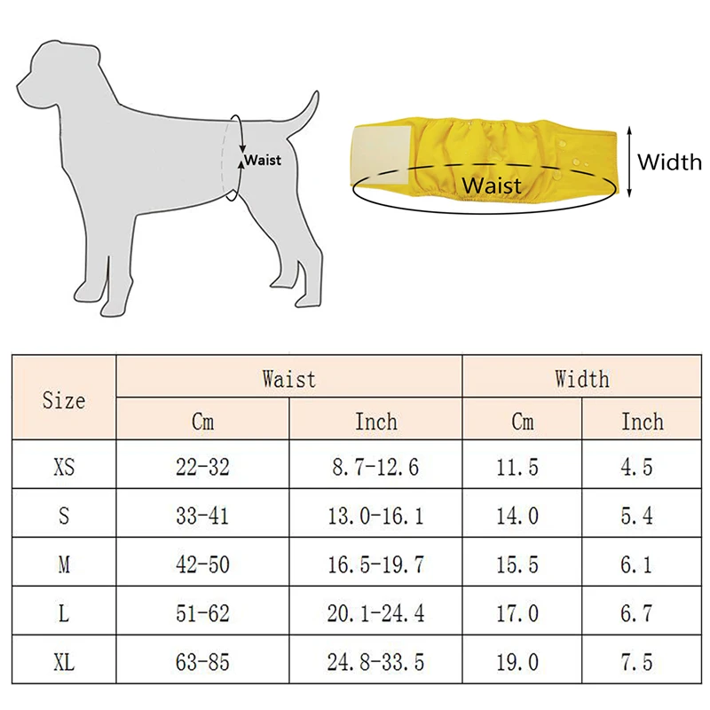 Моющиеся подгузники для собак, мужские впитывающие регулируемые штаны для щенков, больших собак, физиологические штаны для собак, многоразовые штанишки для собак, шорты