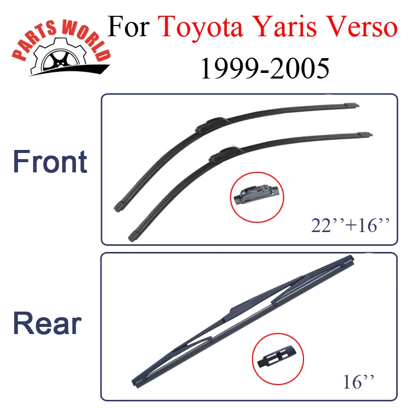 Wiper Blades For Toyota Yaris Verso 1999 2005 Windshield Rubber Front
