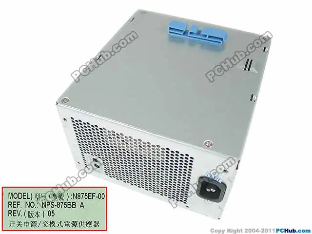 Emacro T5400 N875EF-00 NPS-875BB, 0W299G сервер Питание 875 Вт PSU для T5400