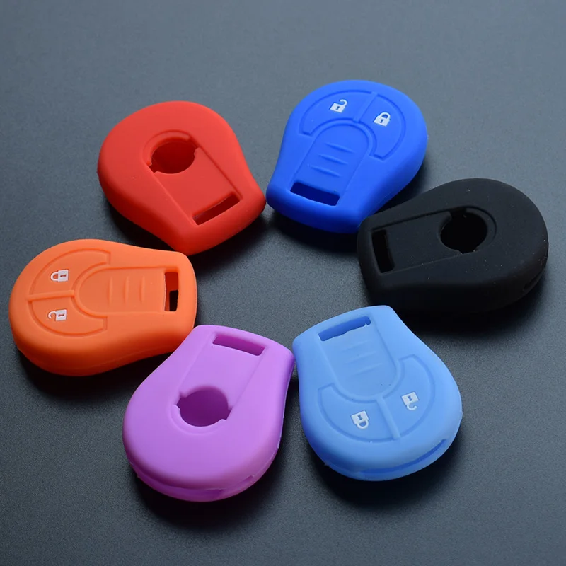 

Fit For Nissan Juke Micra Qashqai March Sunny 2 Button Car Key protect Silicone Soft Rubber Case Cover Accessories