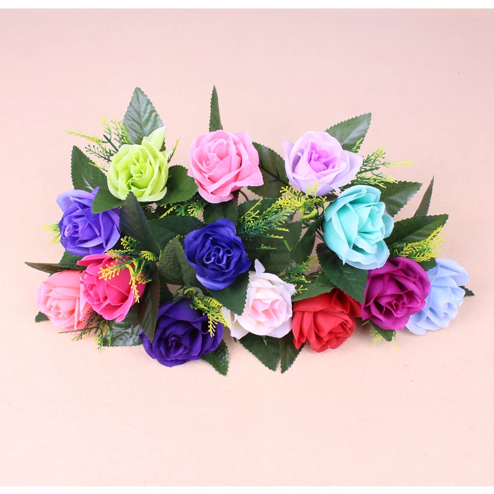 Hot sale 10pcs/lot Rose Artificial silk Flowers heads Wedding