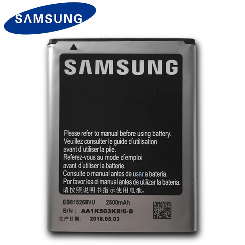 Оригинальный samsung батареи мобильного телефона для samsung Galaxy Note N7000 i9220 N7005 i9228 i889 i717 EB615268VU 2500 мАч Батарея