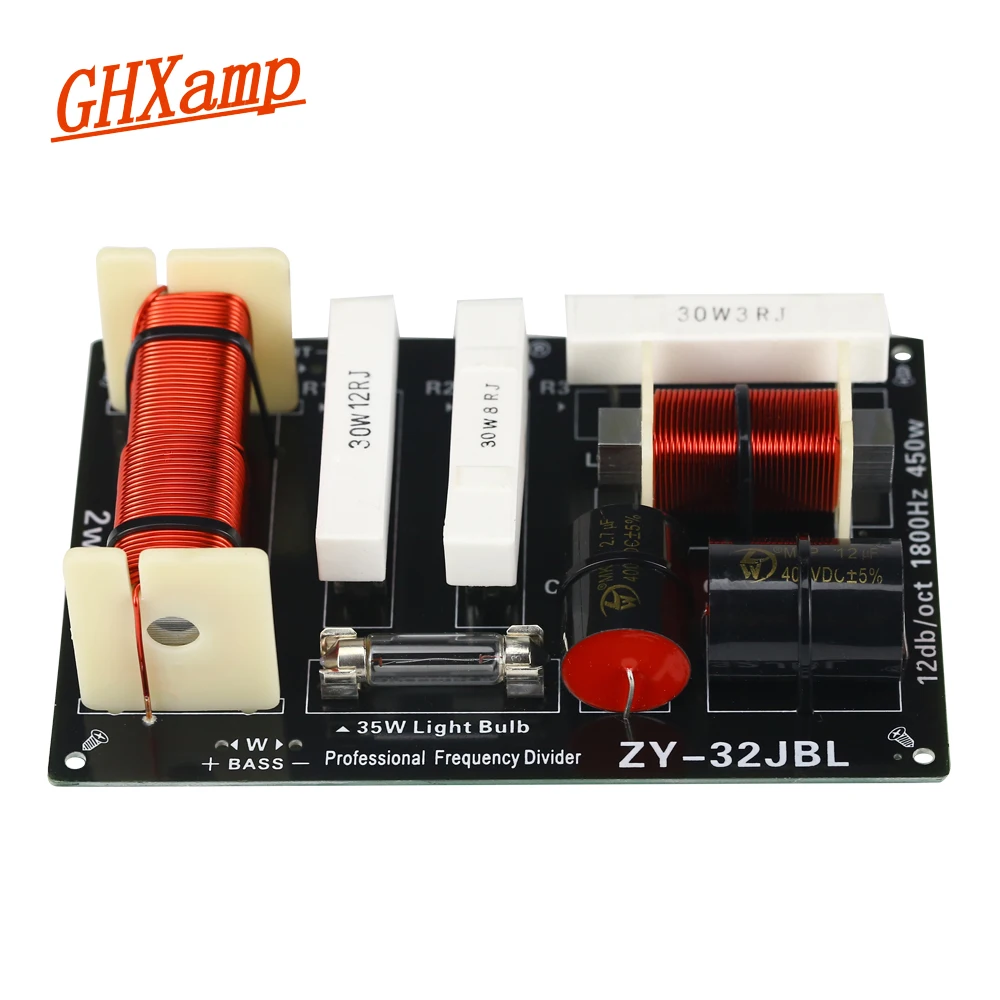 GHXAMP 450W Динамик s кроссовер 1,8 кГц твитер бас 2 Way делитель 4-8Ohm двухстороннее этап Динамик специальный делитель частоты 1 шт