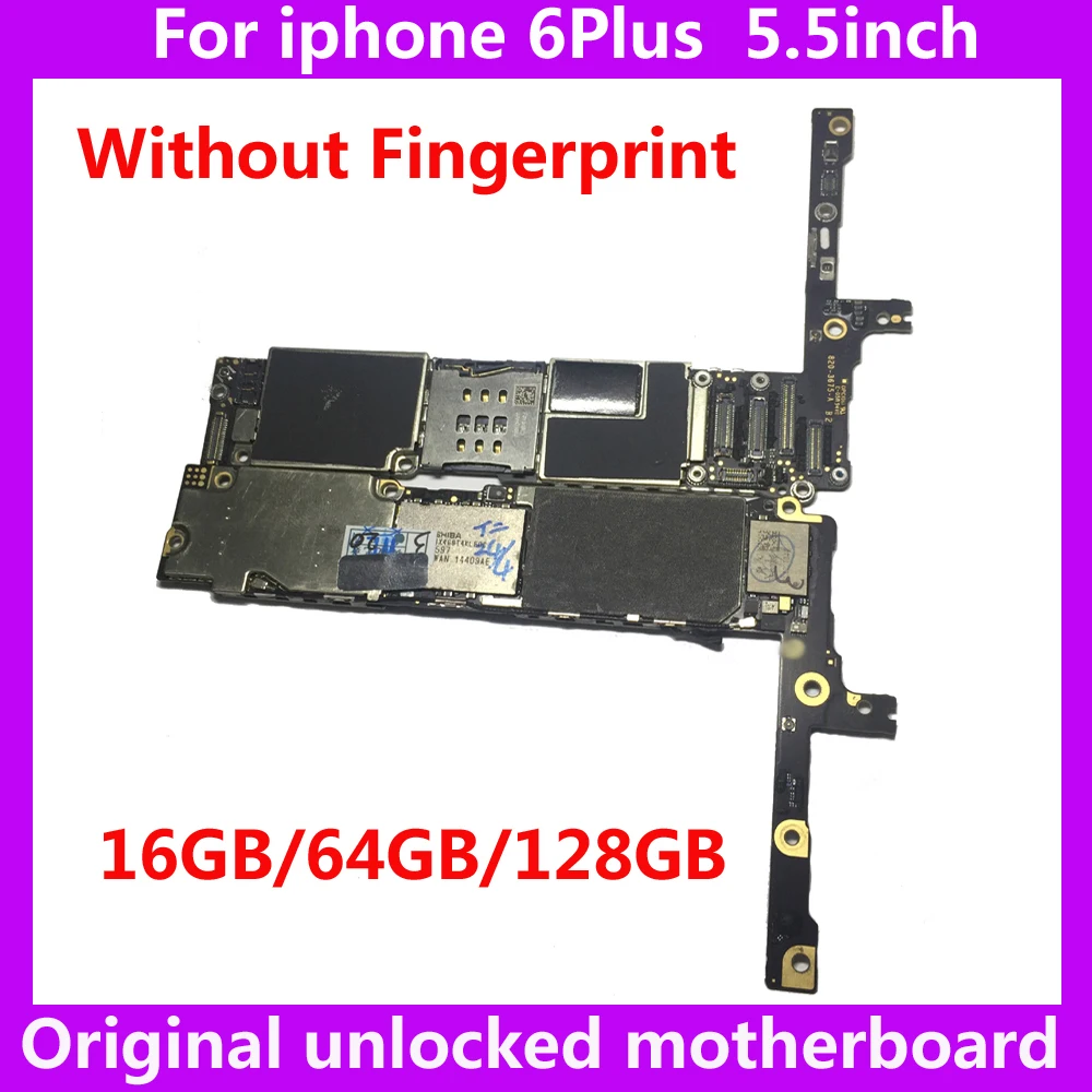 Для iphone 6 Plus оригинальная материнская плата без отпечатков пальцев 16 Гб 64 128 ГБ