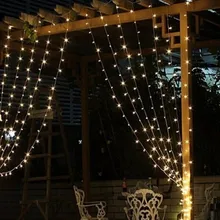 Рождественский 3 м х 3 м 300 светодиодный Рождественский домашний вечерние свадебные Сказочный светильник AC110/220 В холодный теплый белый садовый декоративный светильник