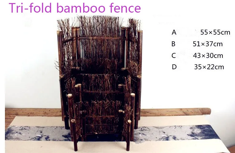 Сельский маленький Восстановление древних способов Bamboo забор сплетенные вручную украсить сцены фон - Цвет: D