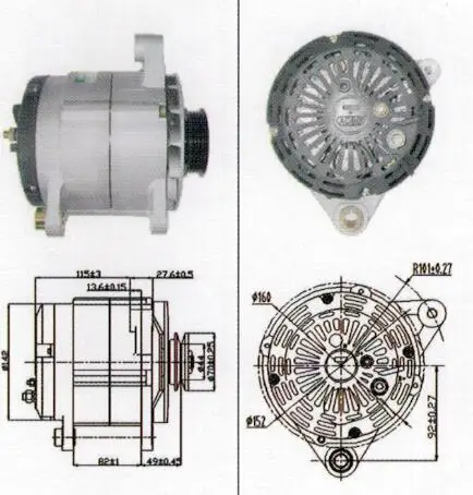 

14V 110A ALTERNAOR JFZ1999D2B 97301597