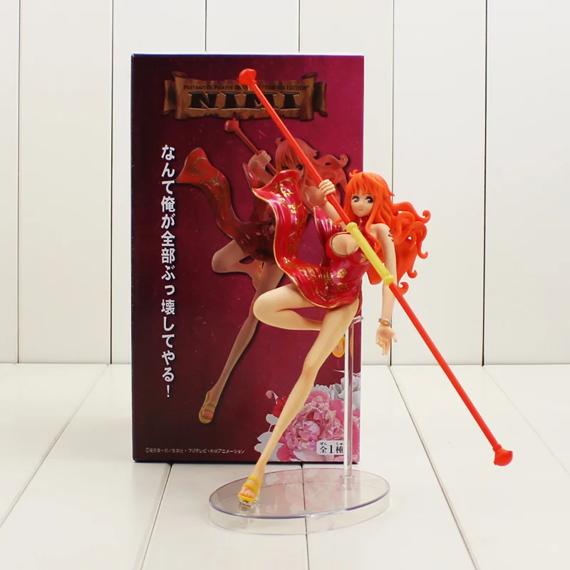 18cm One piece Nami Anime Figures One Piece Nami Cheongsam Battle Ver