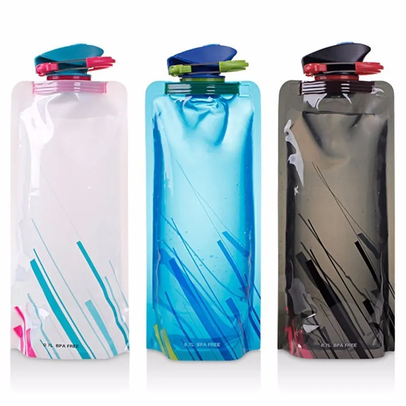 Portable Folding Foldable Water Bottle Durable Outdoor Sports Bag Travel Hiking Environmental BPA Free Kettle