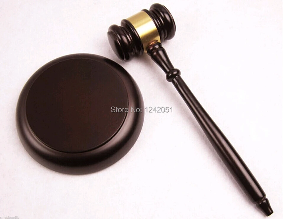 

Wooden Handcrafted Wood Gavel Sound Block for Lawyer Judge Auction Sale