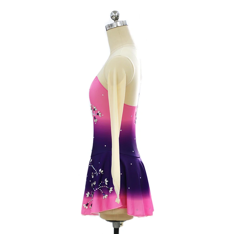 Платье для фигурного катания Nasinaya, индивидуальные юбки для конькобежцев для девочек, женщин, детей, Patinaje, гимнастика, представление 247