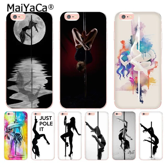 MaiYaCa Pole dance Fitness for iPhone 4S SE 5C 5S 5 6 6S 7 8 Plus X XR XS MAX Phone Cases transparent Soft TPU Cover | Мобильные