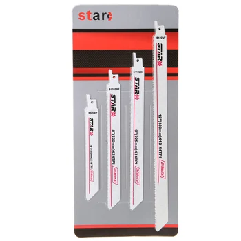 

4Pcs Bi-Metal 150/200/225/300mm Reciprocating Sharp Saw Blades Set Effective Flexible For Cutting Wood Woodworking