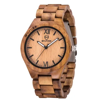 

Top Brand Nature Wood Bamboo Watch Men Handmade Full Wooden Creative Women Watches 2018 New Fashion Quartz Clock Christmas Gifts