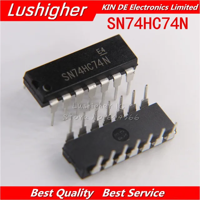 10pcs 74hc74 dip sn74hc74n dip14 sn74hc74 new and original ic free sn74hc74n