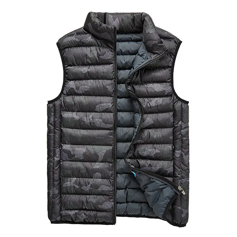 

2018 Hot Autumn Winter Vest Men Camouflage Casual Slim Sleeveless Mens Warm Vest Coat