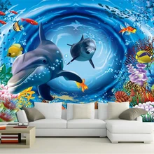 Beibehang обои висит на стене 3D подводный мир мультфильм детский дом настенные фрески 3d обои папье peint