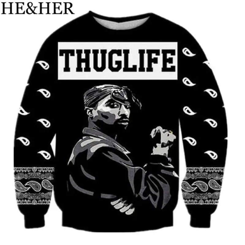 

New fashion Super Star Rapper 2pac Tupac Printed 3D sweatshirts men women pullover Harajuku hoodies streetwear hip hop tracksuit