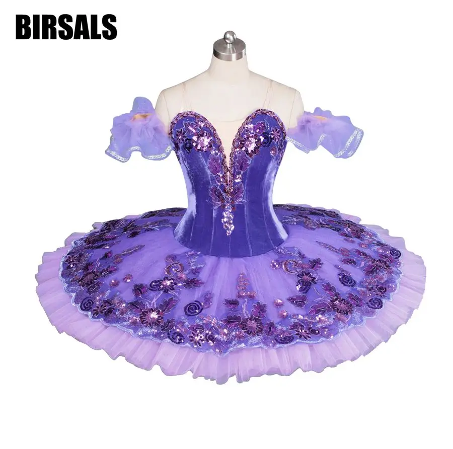 Purple Lilac Fairy Classical Ballet Tutu Pancake Professional Girls Platter Tutu Purple Professional Ballet Tutu AdultsBT9043