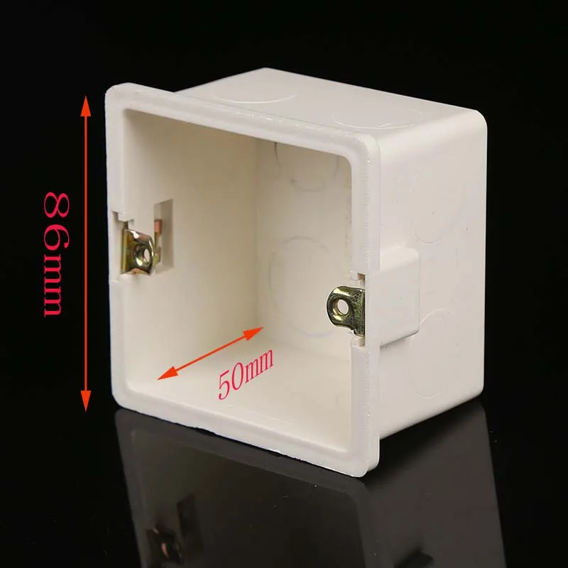 10pcs 86 * 50 PVC Plastic Junction Box Wall Concealed Multi fight Power