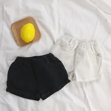 Летние Детские одноцветные милые шорты модные шорты для маленьких мальчиков и девочек с начесом от 1 до 7 лет