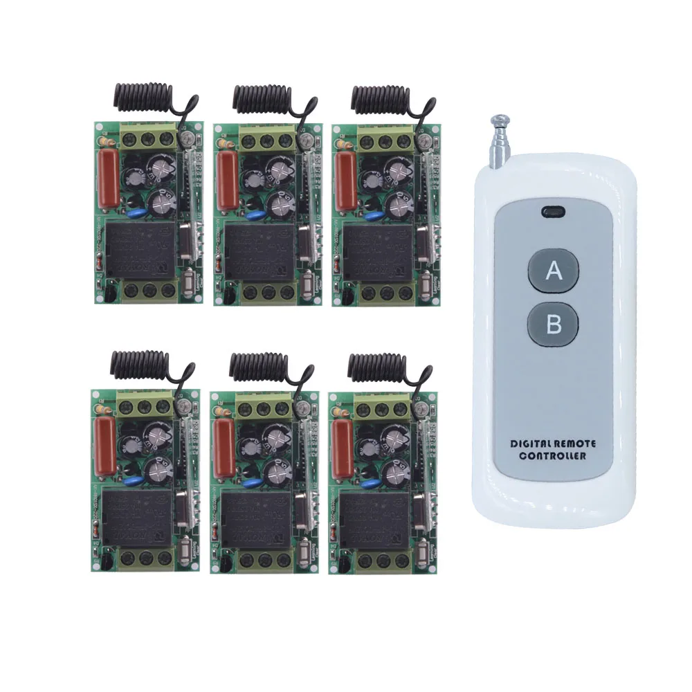 AC220V 1CH 10A Wireless Remote Control Switch System With 6Pcs Receiver Working Way Latched Model AC220V 1CH 10A Wireless Remote Control Switch System With 6Pcs Receiver Working Way Latched Model