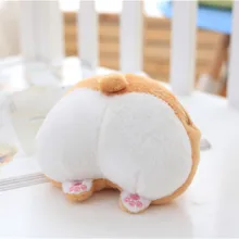 1pc 13*11cm Cute Corgi Sexy Bottom Coin Bag Stuffed Plush Toy Kawaii Soft Purse Wallet for Girls and Kids Creative Gift Toy Doll