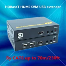 ZY HT201HKM 70m HDBaseT HDMI USB KVM Extender Over RJ45 CAT6 Cable 4K HDMI POE Extender