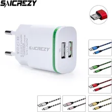 Saicrezy 1м микро USB для мобильного телефона Зарядное устройство Кабель зарядного устройства для huawei Nova 2i Honor 7A 7C Pro Y9 Y7 Prime Redmi 5A 6 Note 5