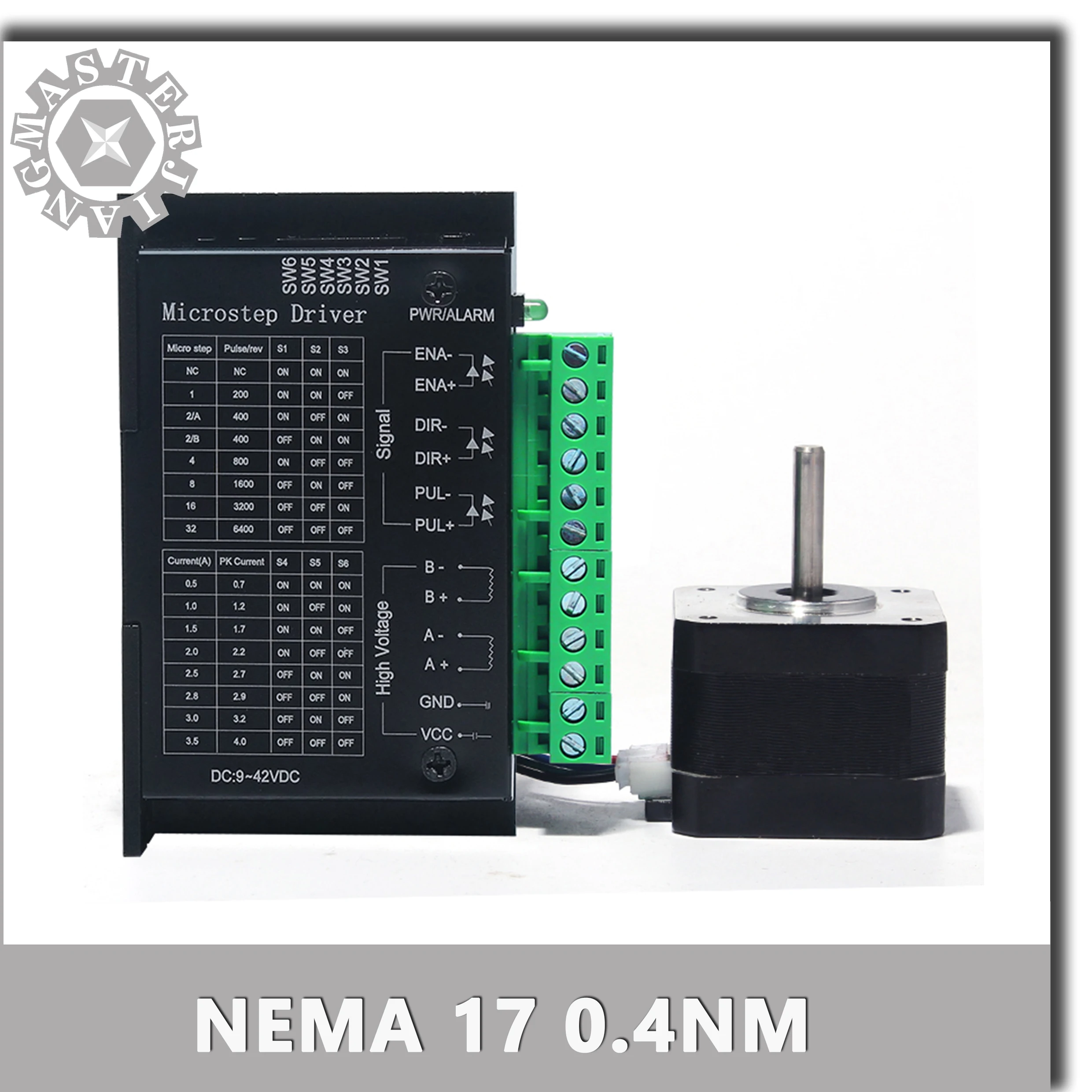 2-фазный 42 Шаговый двигатель нм 42BYGH39 + Обновление Nema 17 23 TB6600 Драйвер шагового