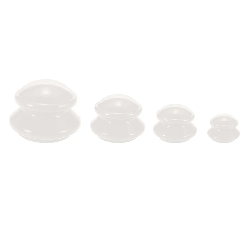 4pcs 4 size Silicone Moisture Absorber Vacuum Cupping cupFace Legs Arms Care Treatment |