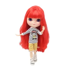 Ледяной обнаженной куклы серии № BL1061 рыжие волосы такие же, как Blyth с макияжем, азон тело, низкая цена