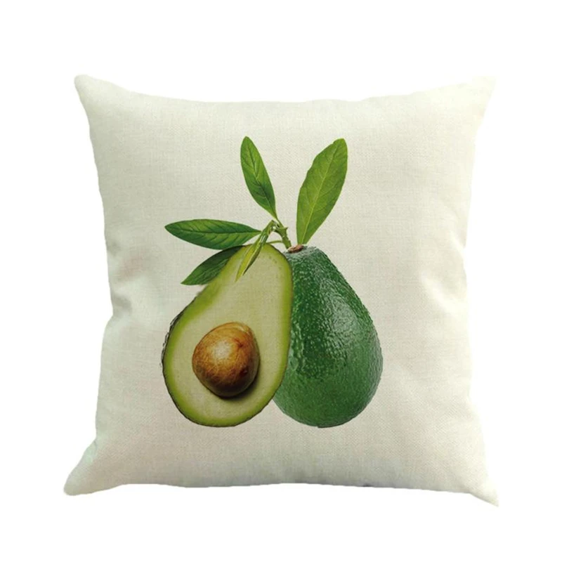 Avocado Cotton Linen Cushion Cover Throw Pillow Case Sofa Home Decor02