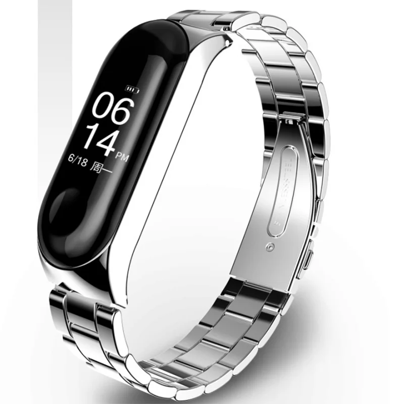 Для Xiaomi Band 4 или 3 Смарт браслет металлический ремешок часы сменный xiomi xiaomi