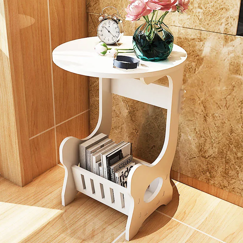 White Wpc Board Coffee Table Minimalist Living Room Floor