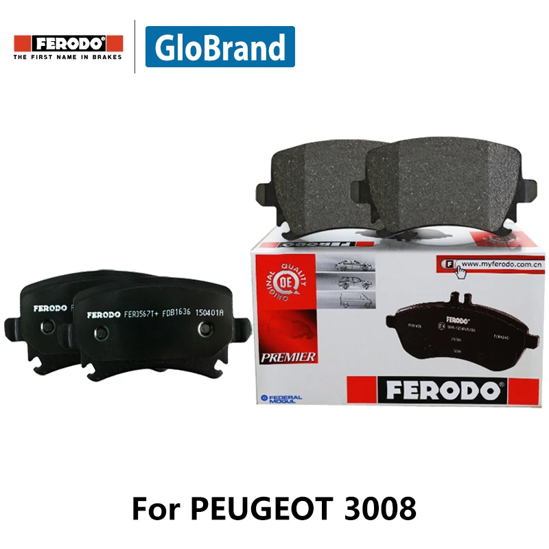 4pieces/set Ferodo Front Car Brake Pads For PEUGEOT 3008 THP 1.6 THPMPV
